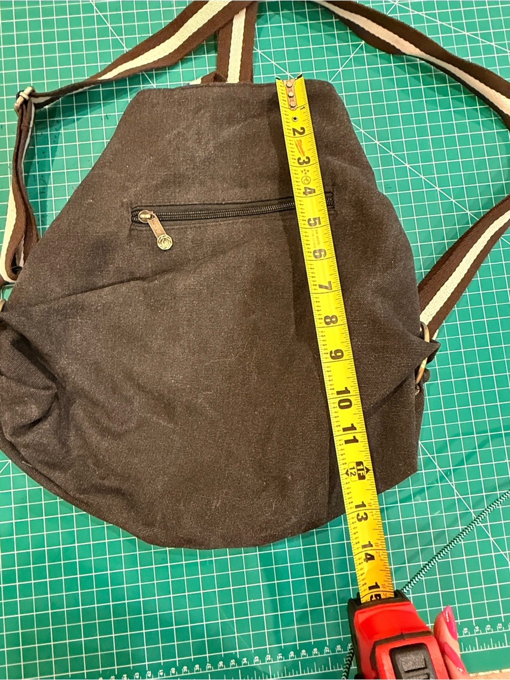Boho Canvas Convertible Backpack Crossbody Embroidered Bag - Picture 4 of 8
